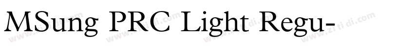 MSung PRC Light Regu字体转换
